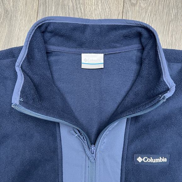 Columbia 1/2 Zip Fleece Jacket Sz Small Mens Navy Blue Sequoia Grove $60 - Picture 10 of 12